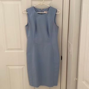 Calvin Klein Baby Blue Sleeveless Sheath Dress